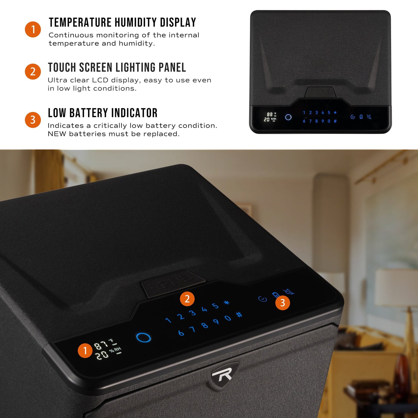 RPNB RP2009 Fingerprint High Capacity Dual-Layer Handgun Safe with Biometric Scanner