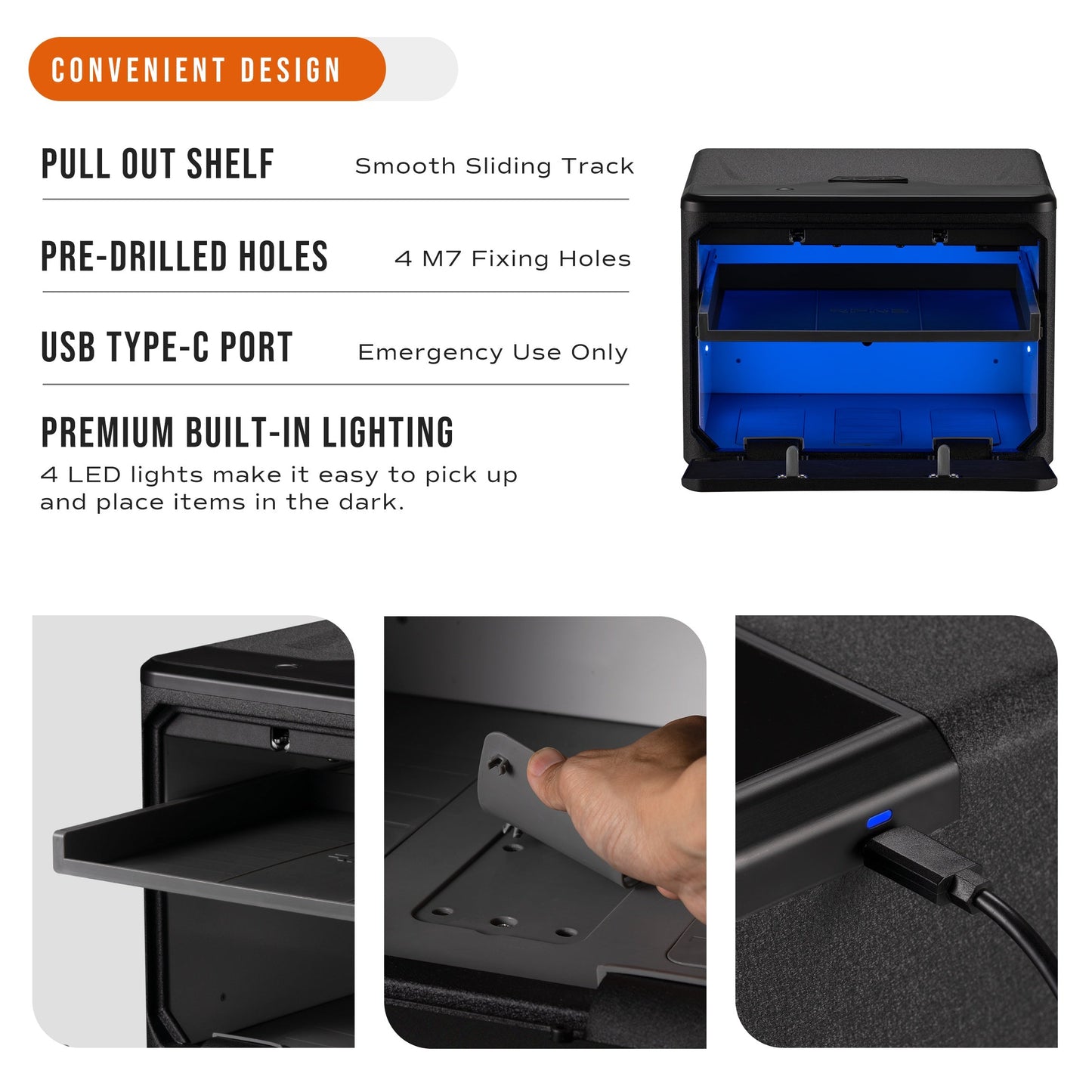 RPNB RP2009 Fingerprint High Capacity Dual-Layer Handgun Safe with Biometric Scanner