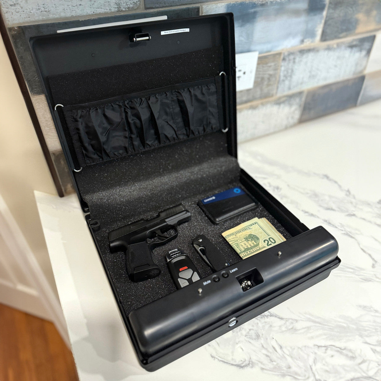 GunVault MV1050-19 MicroVault XL Quick Access Handgun Safe - Open Box