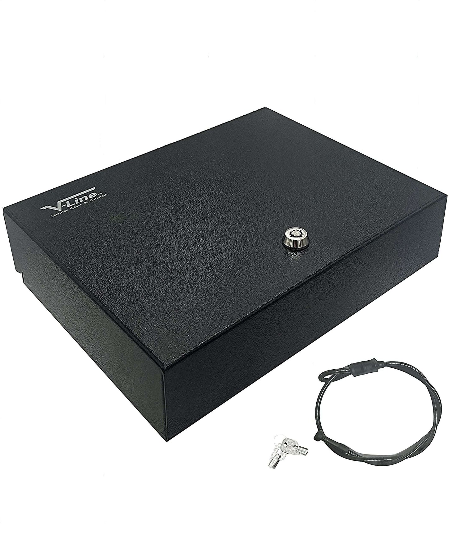 V-Line EZ Vault TD Handgun Safe with Cable 3010-A FBLK
