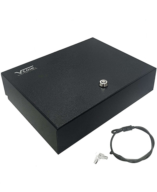 V-Line EZ Vault TD Handgun Safe with Cable 3010-A FBLK