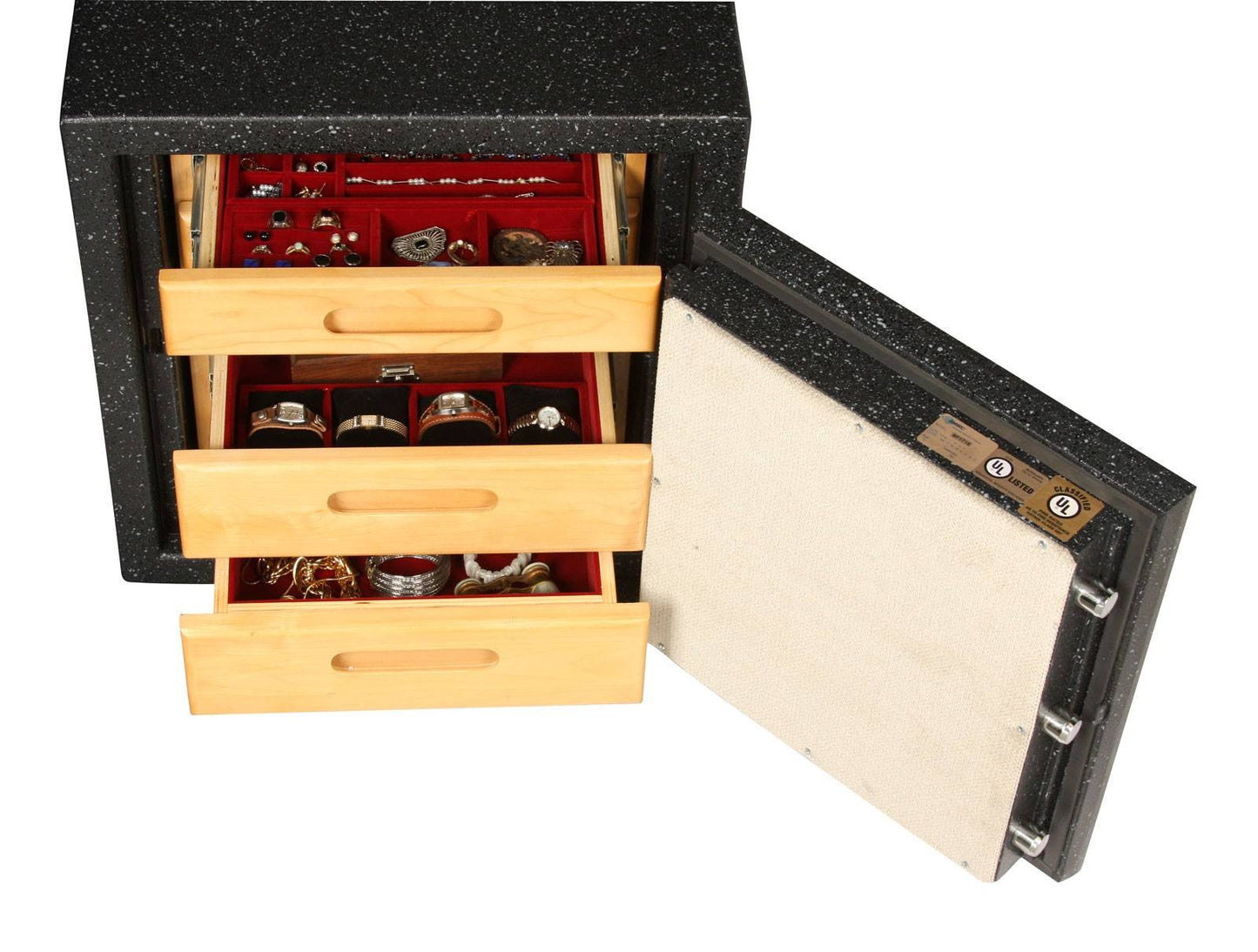 AMSEC BF1716 Burglar & Fire Jewelry Safe with Four Drawer Jewelry Cabinet